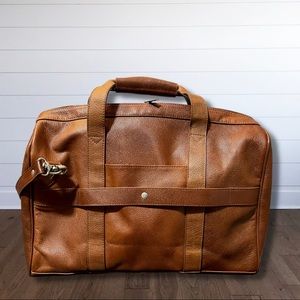 Amerileather 18-inch Leather Carry-on Weekend Duffel Bag
